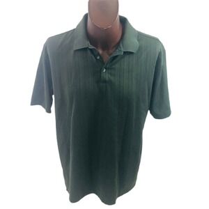 NIKE Tiger Woods Mens Size XL Green Short Sleeve Polo Golf Shirt